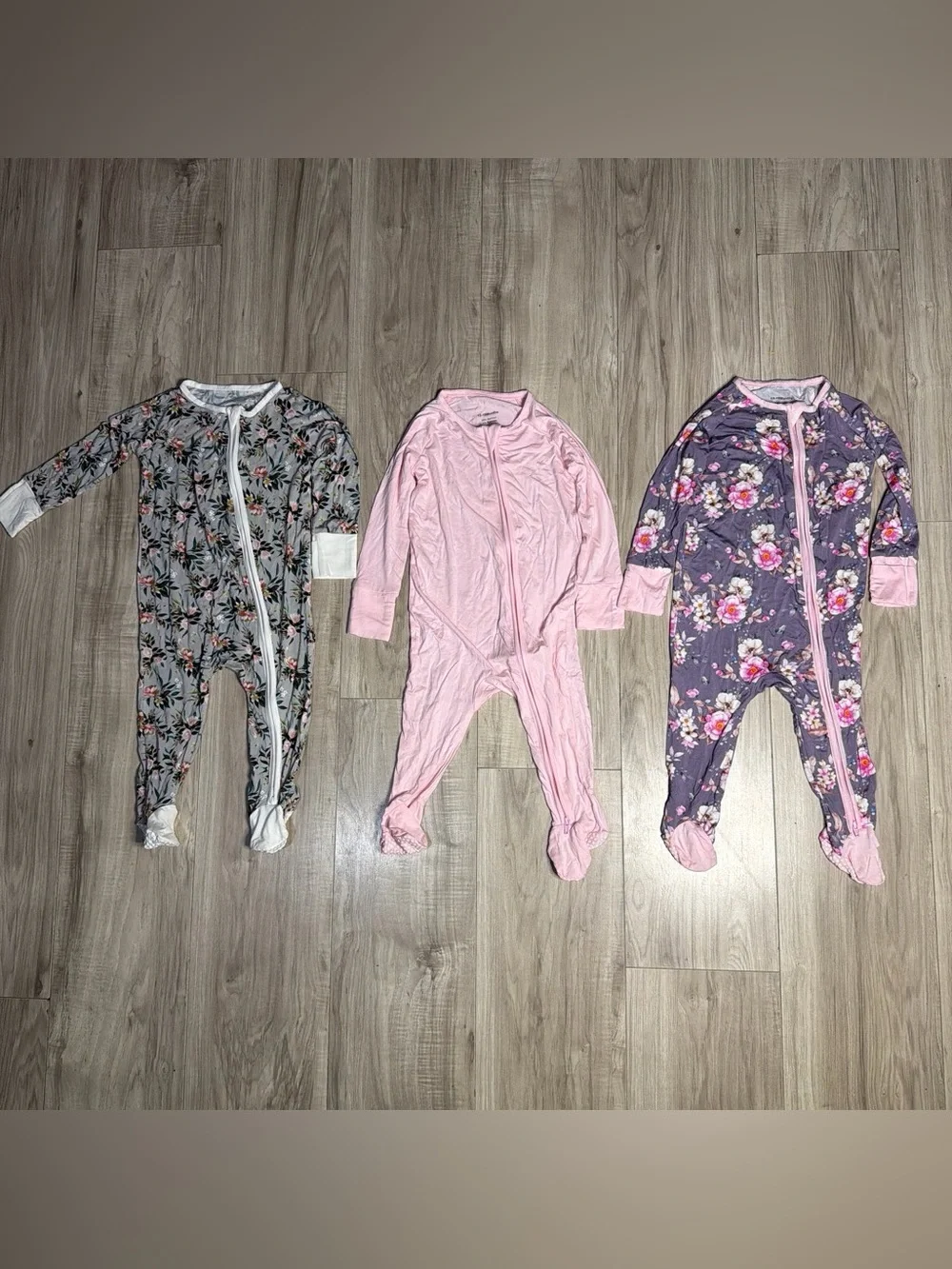 Girls' Pink Footed One-Piece Pajamas - Soft Zip Sleepwear